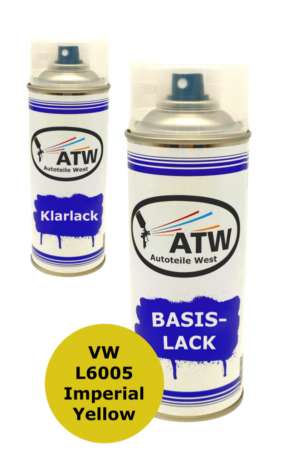 Autolack für VW L6005 Imperial Yellow +400ml Klarlack Set